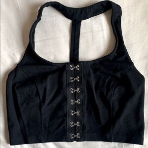 Charlotte Russe Black Button Up Dressy Bra-let